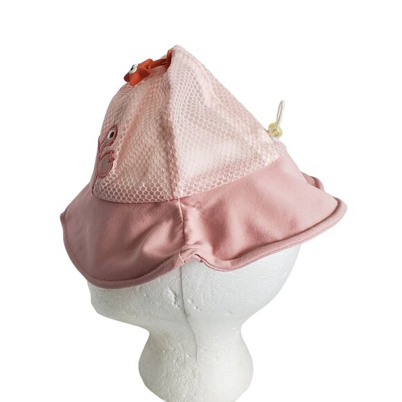 Girl's Bucket Sun Cap with Clear Mask Lot of 2 Pink - Picture 4 of 12